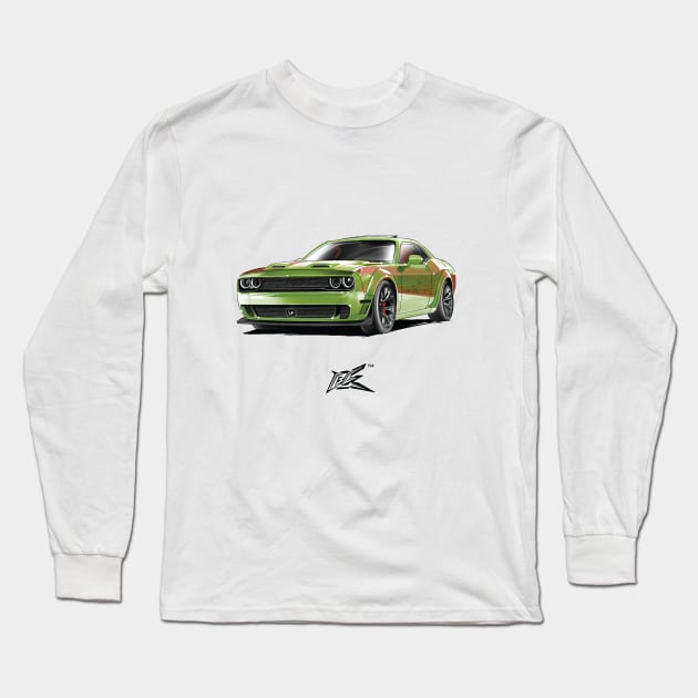 dodge challenger widebody Long Sleeve T-Shirt by naquash